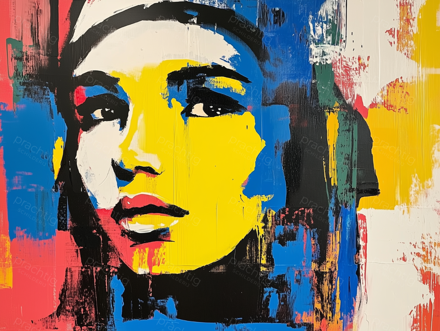 Vrouwelijk Portret in Levendige Kleuren