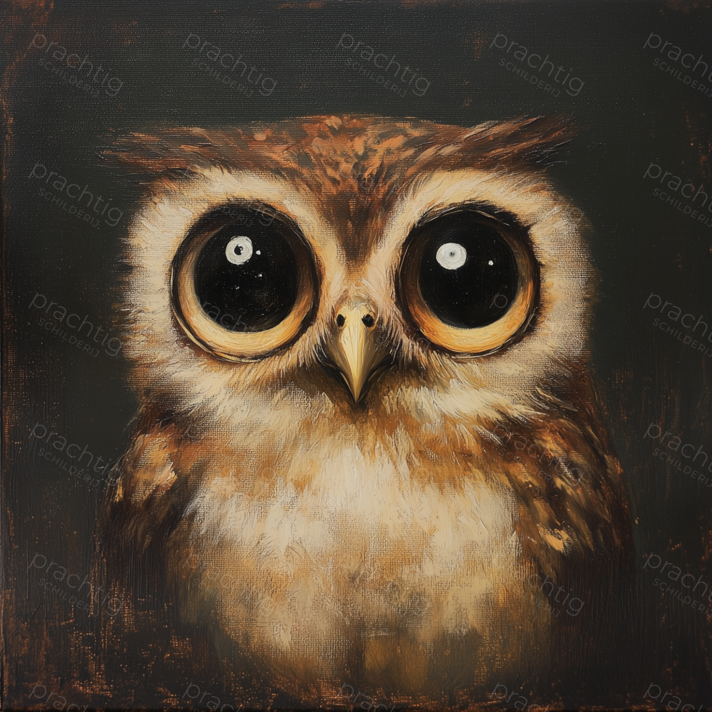 Betoverende Uil Met Grote Ogen