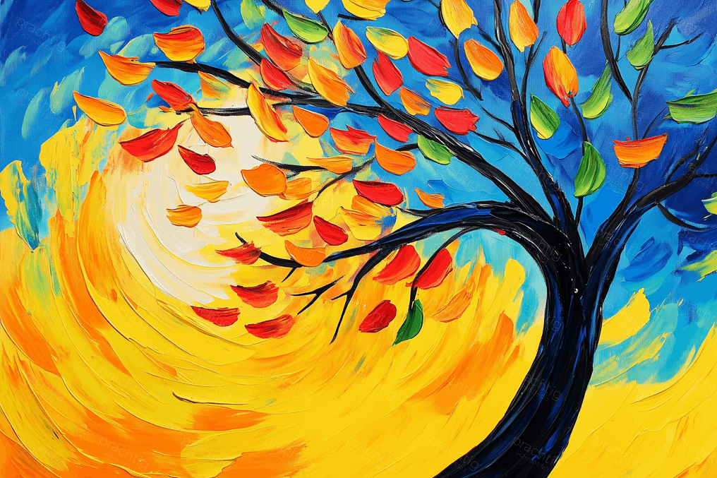 Herfstboom in Vurige Kleuren
