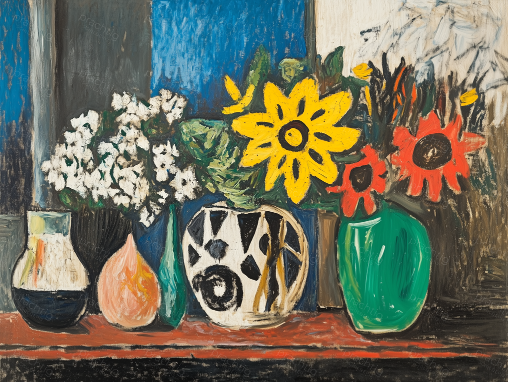 Vrolijke Bloemen in Vazen