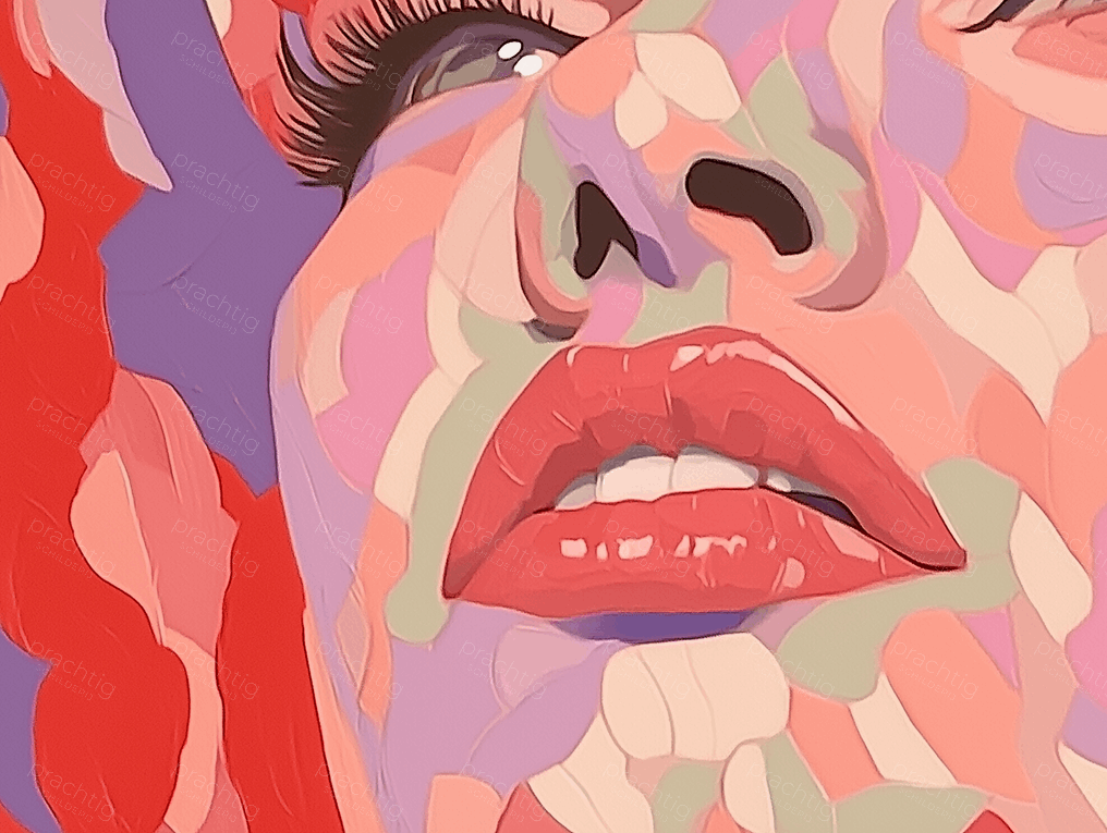 Kleurrijke gezichtsfragmenten