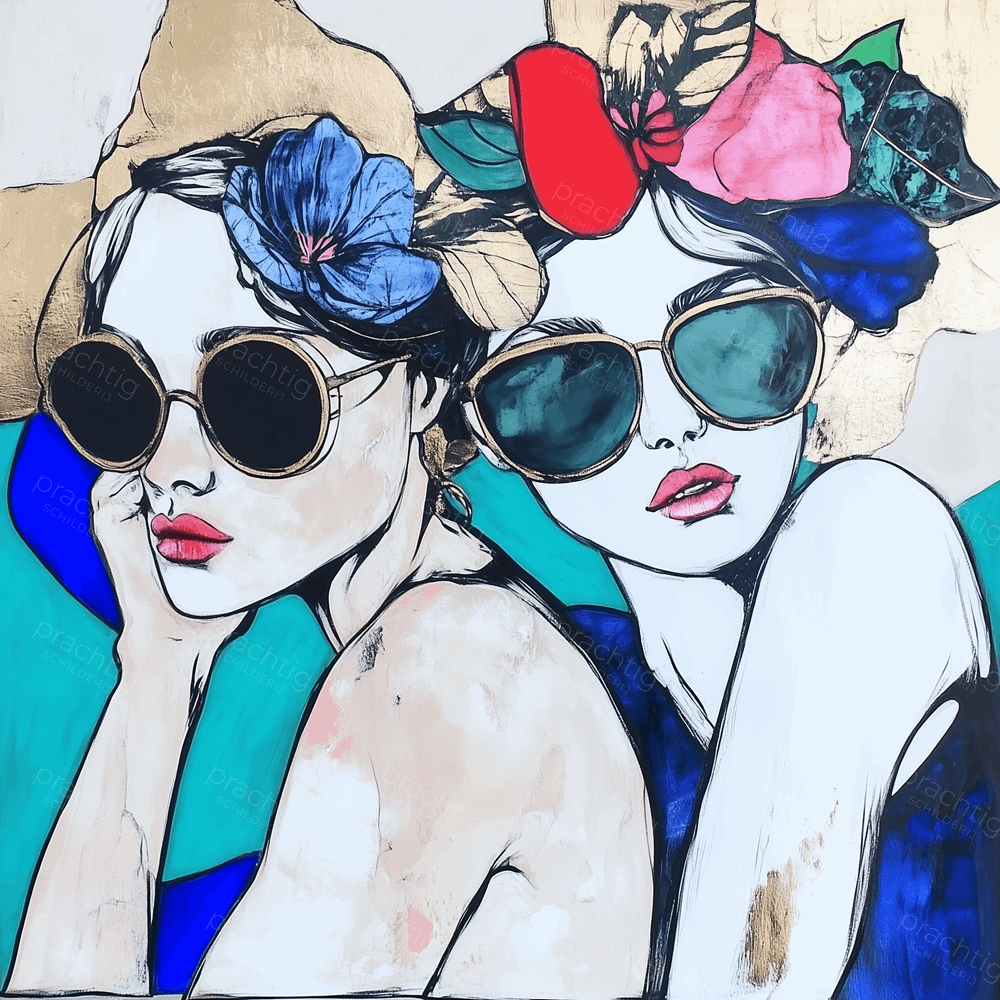 Zomers Duo in Stijlvolle Zonnebrillen