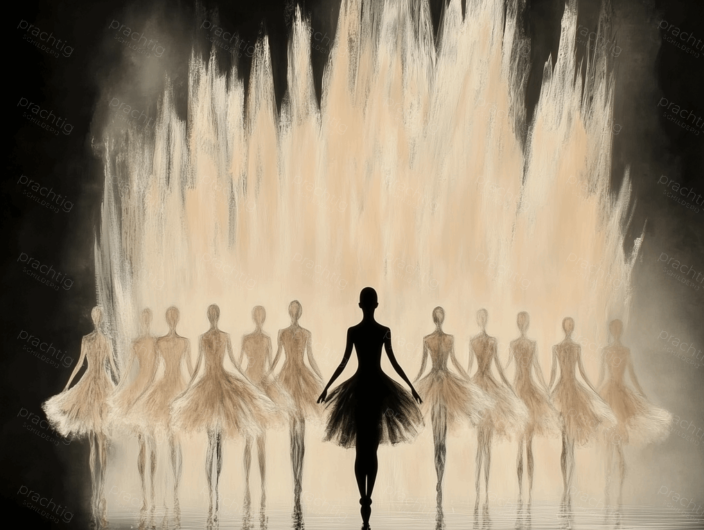 Dansende silhouetten in beweging