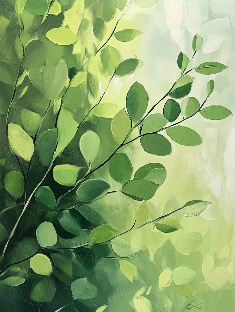 Zomerse groene bladeren