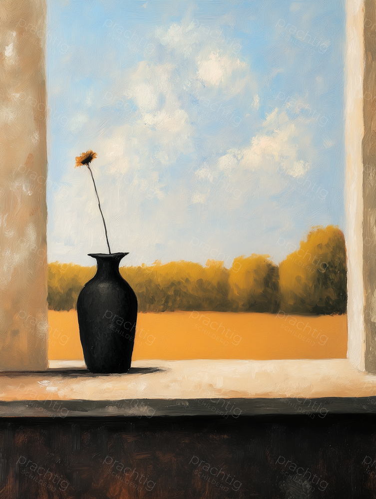 Eenzaam Bloemstuk in Zomerlicht