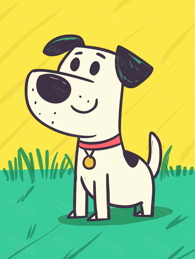 Vrolijke Hond in het Gras