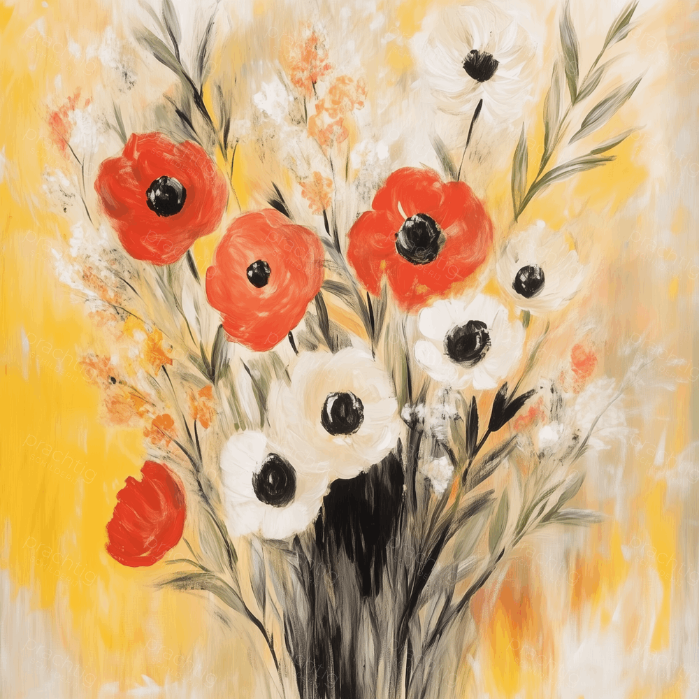 Fleurige bloemenpracht in warme tinten