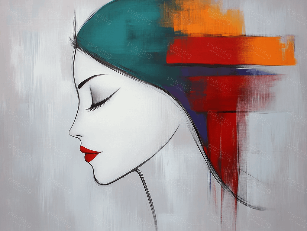 Dromerig Vrouwenportret in Kleur