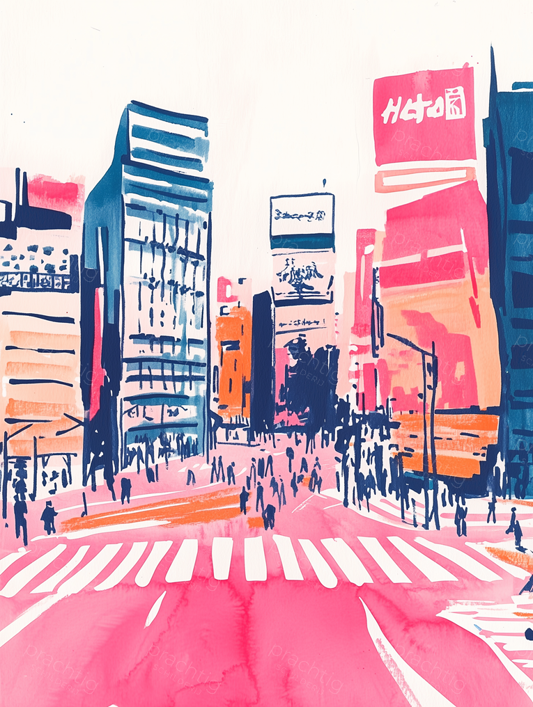 Stadsleven in Felle Kleuren