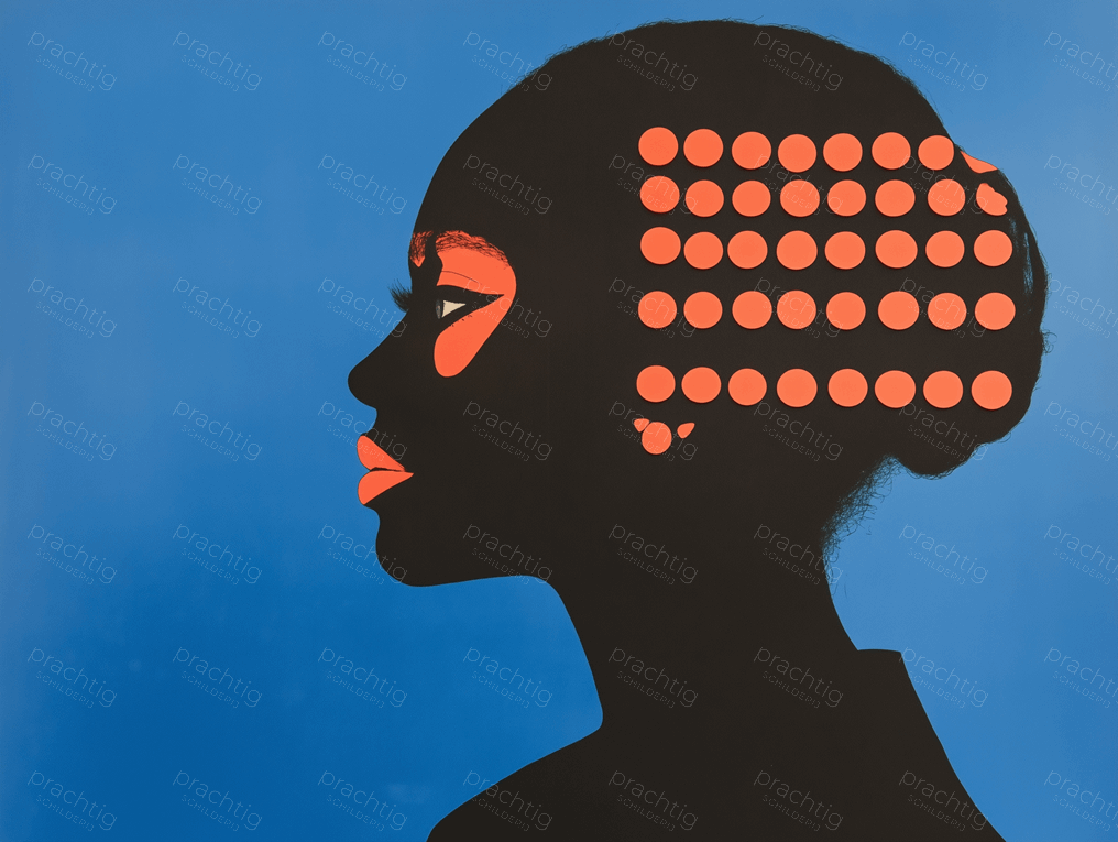 Silhouet met Oranje Accenten