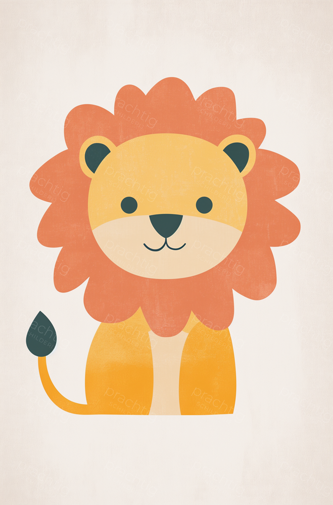 Vrolijke Leeuw met Oranje Manen