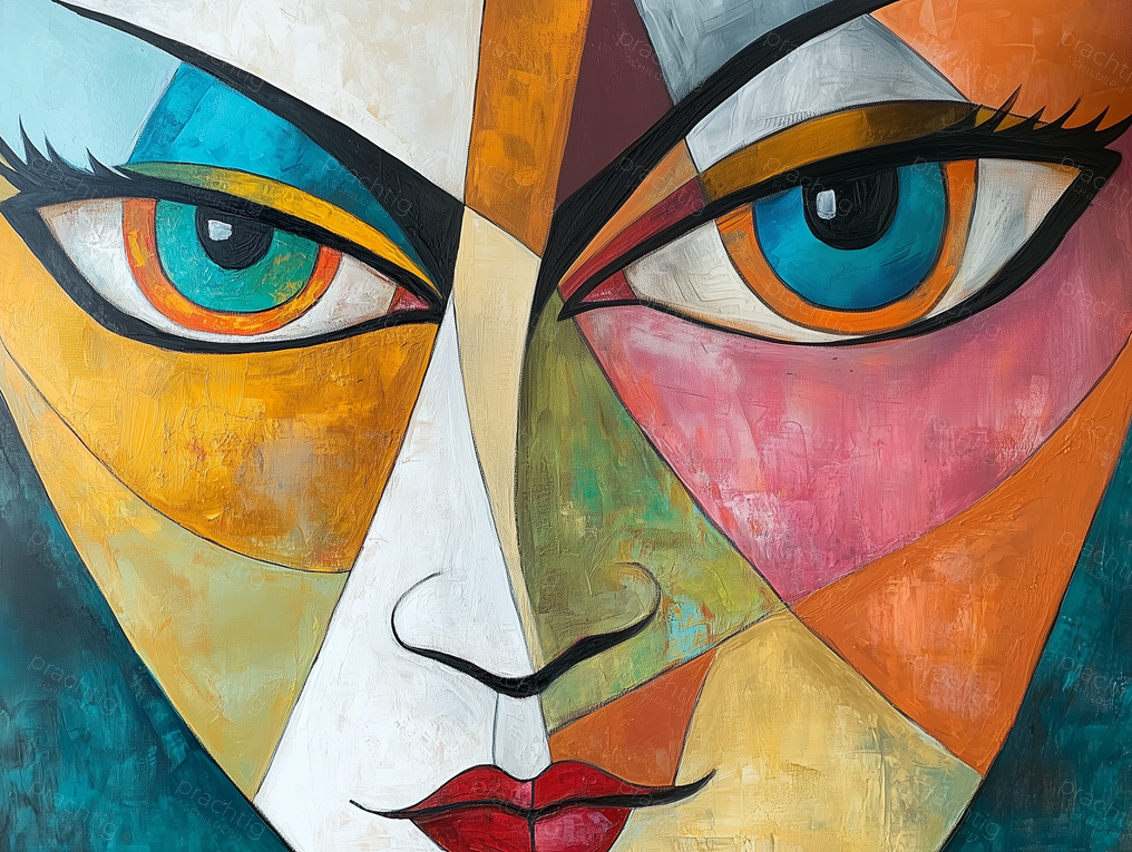 Kleurrijk Geometrisch Portret