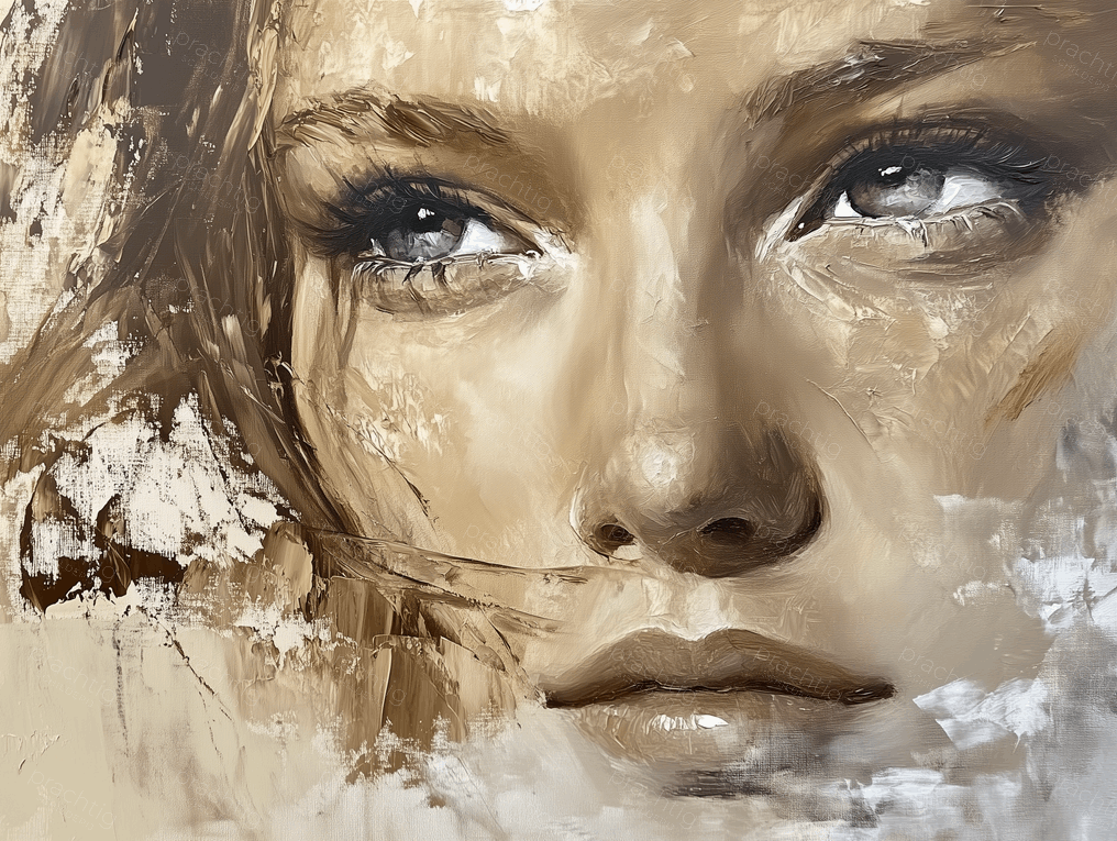 Dromerige Vrouw in Aardetinten