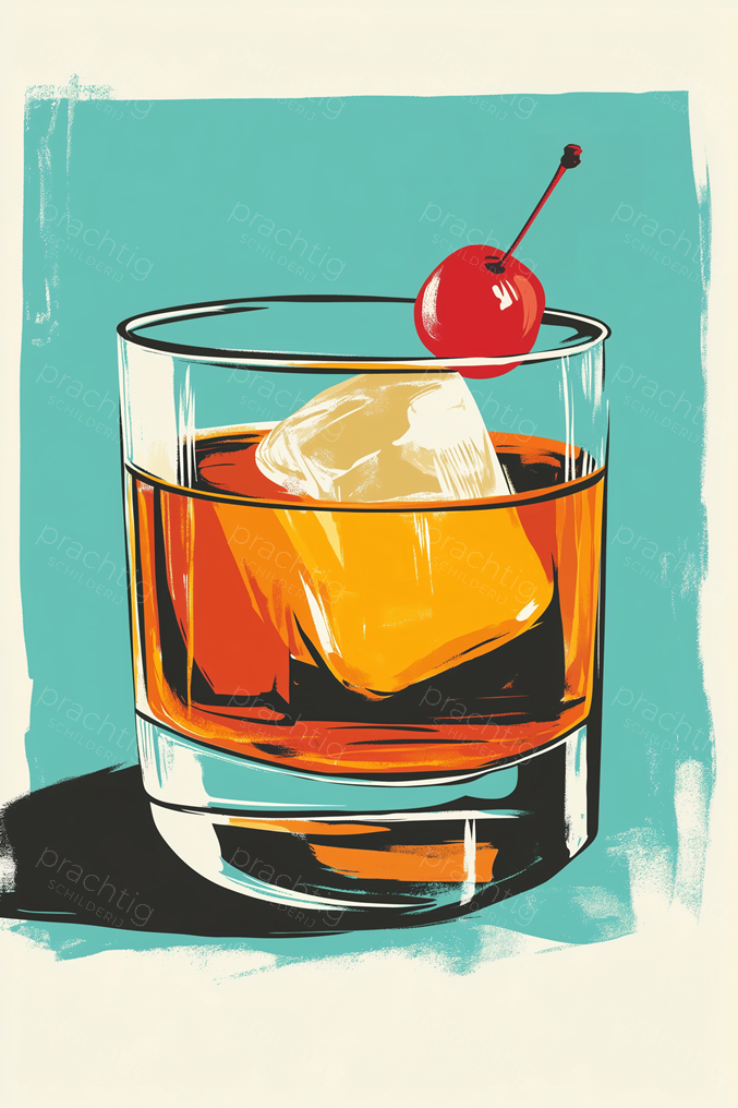 Verfrissende cocktail met kers