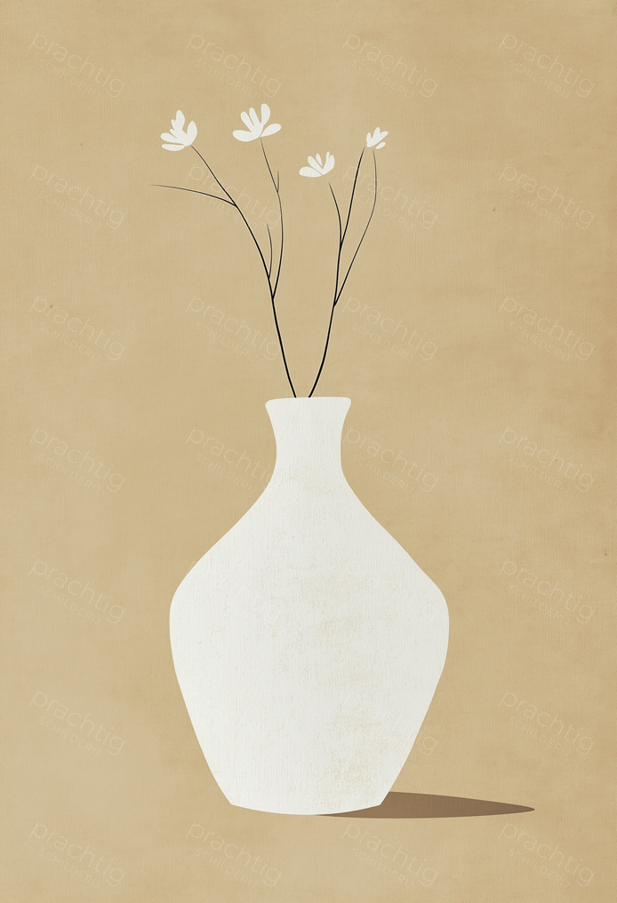 Minimalistische vaas met bloemen