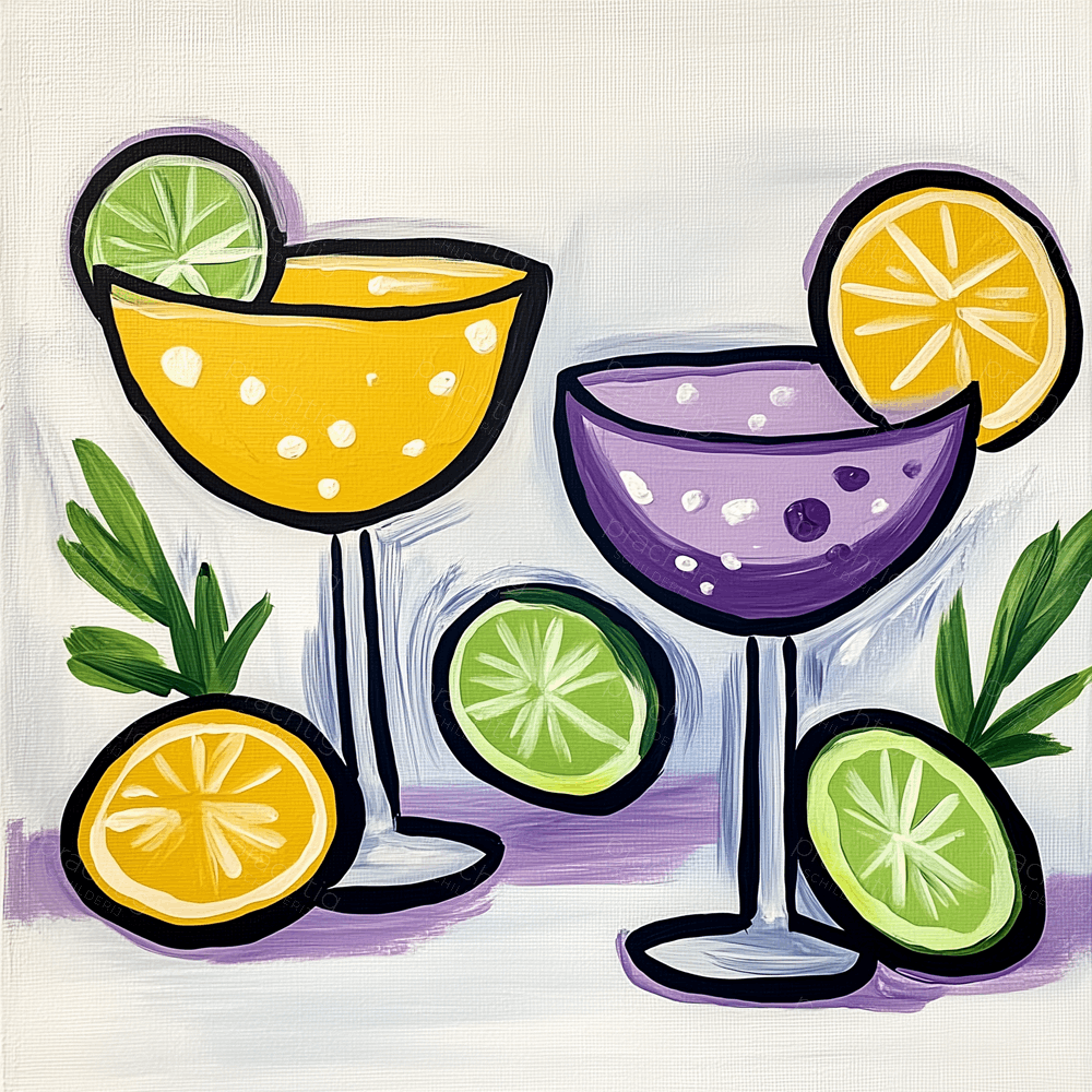 Vrolijke Cocktailglazen met Citrus