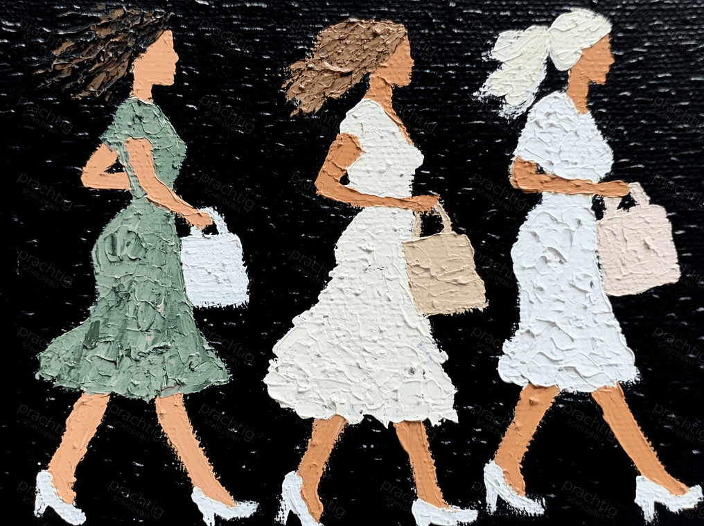 Stijlvolle dames in beweging