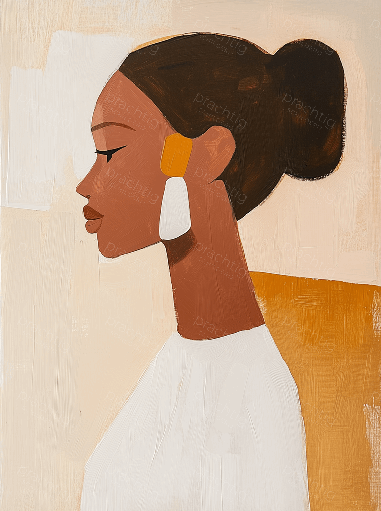 Stijlvolle Zijaanzicht Vrouw