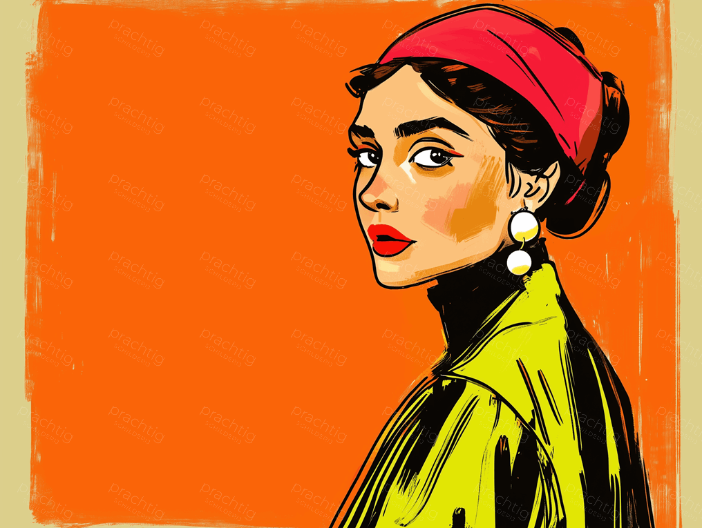 Vrouw met rode hoofddoek
