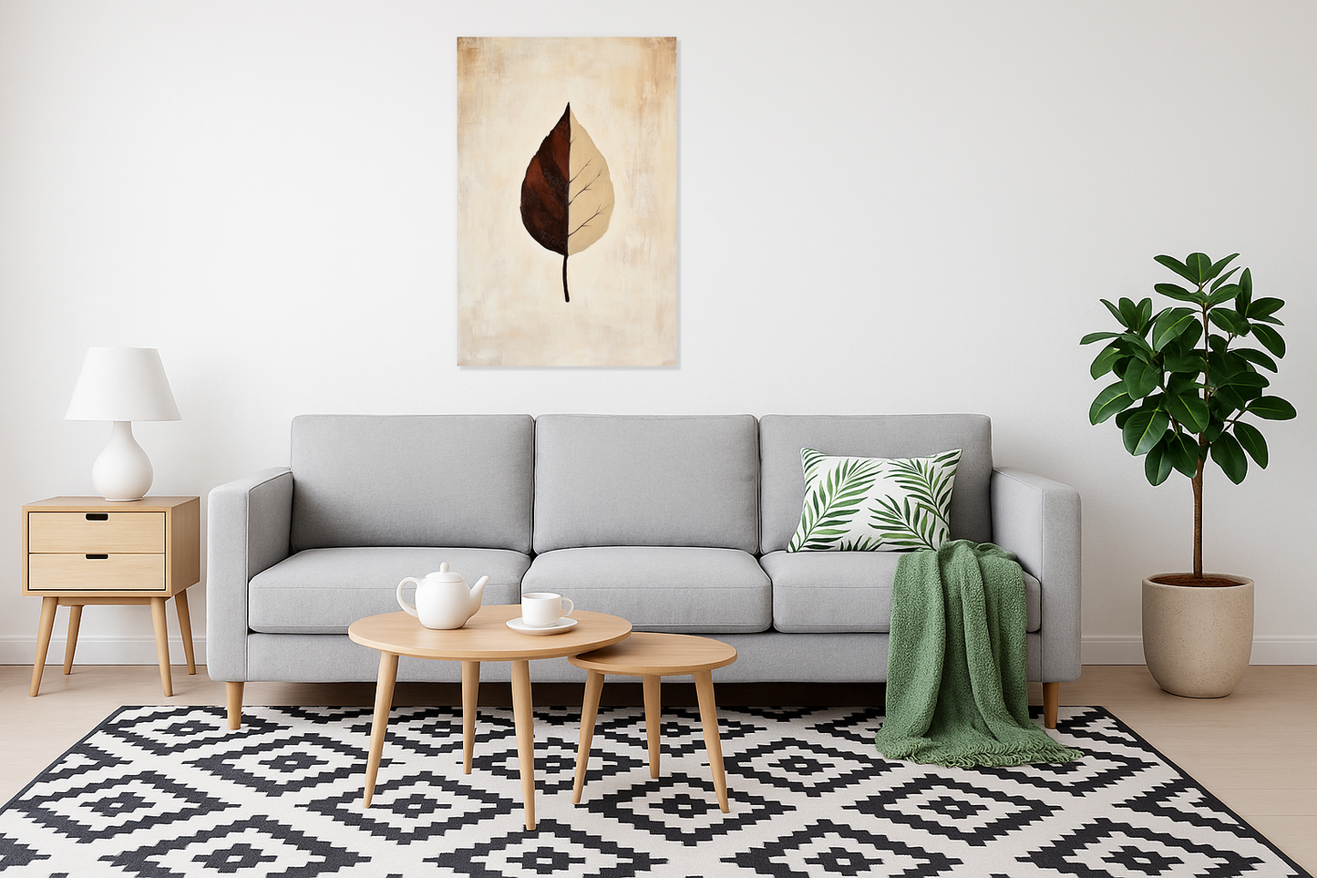 Blad in "Yin en Yang" Harmonie