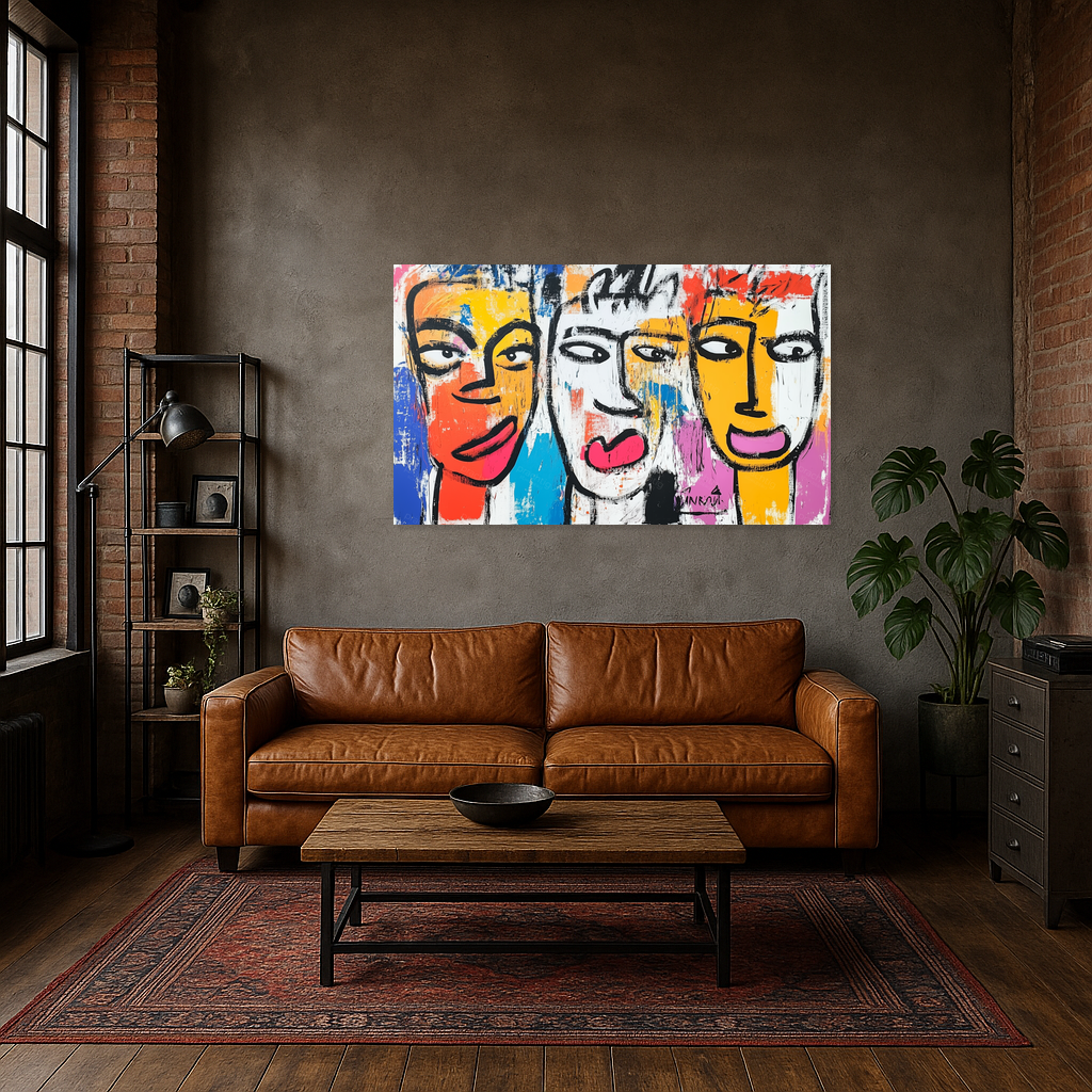 Drie Gezichten vol Expressie