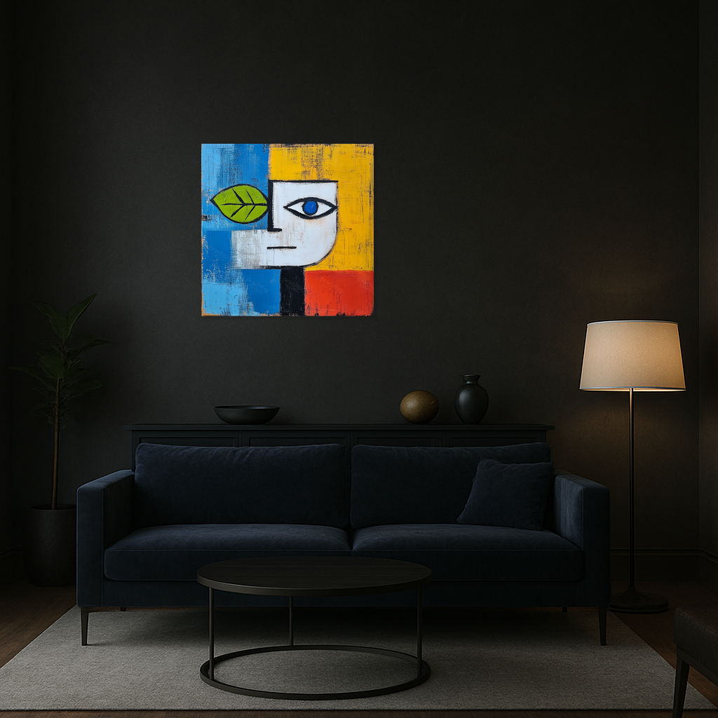 Geometrische Portret Kunstwerk