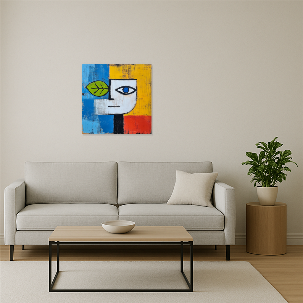 Geometrische Portret Kunstwerk