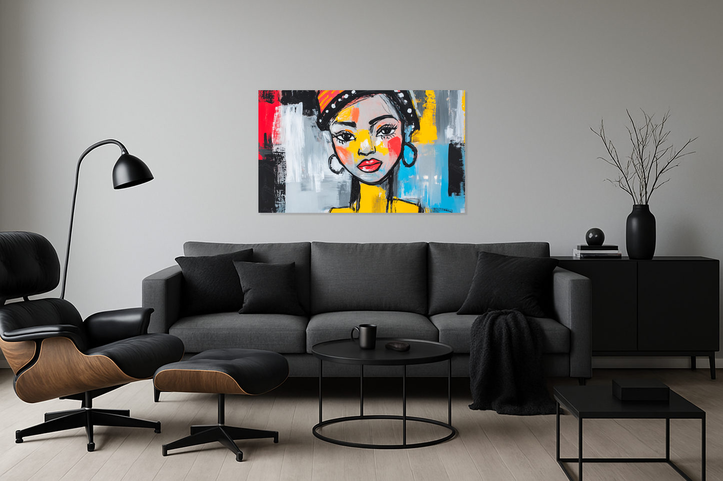 Expressieve Portretkunst met Levendige Kleuren