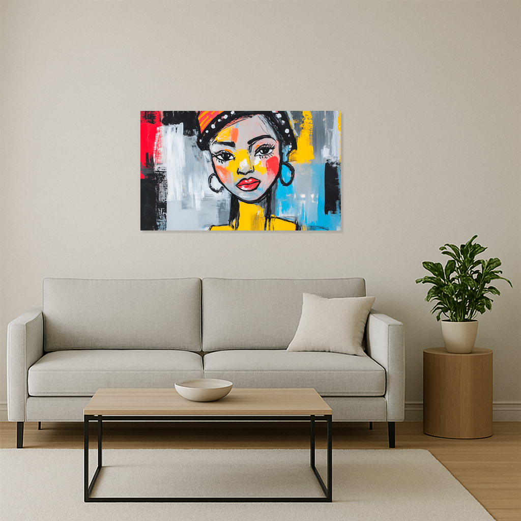 Expressieve Portretkunst met Levendige Kleuren