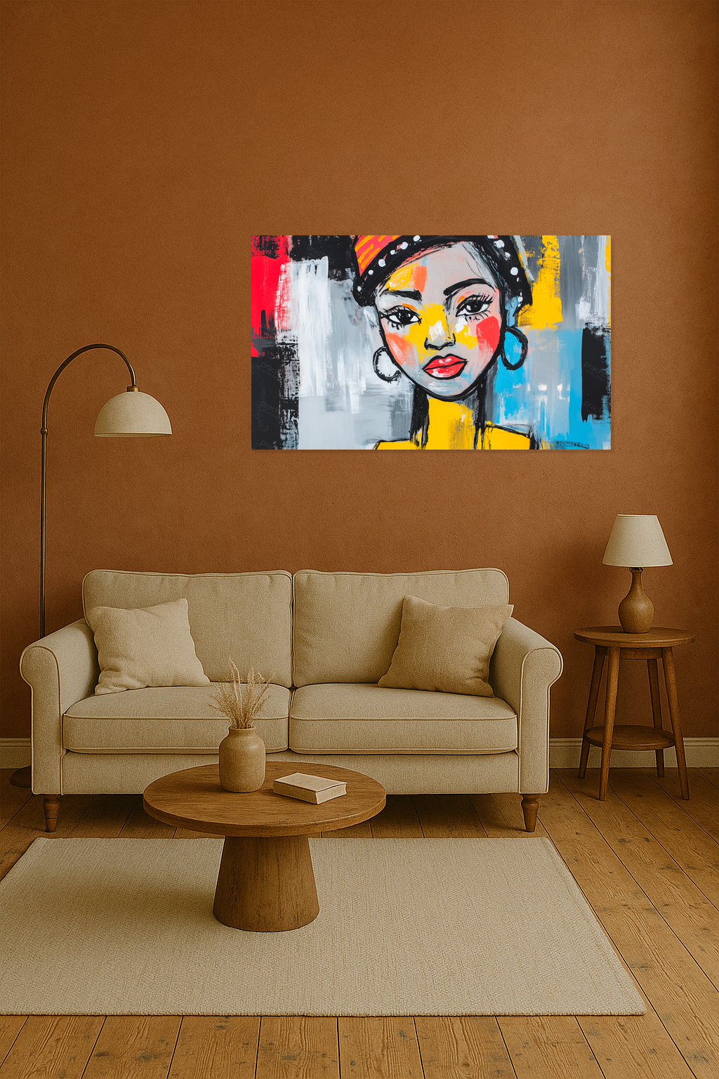 Expressieve Portretkunst met Levendige Kleuren