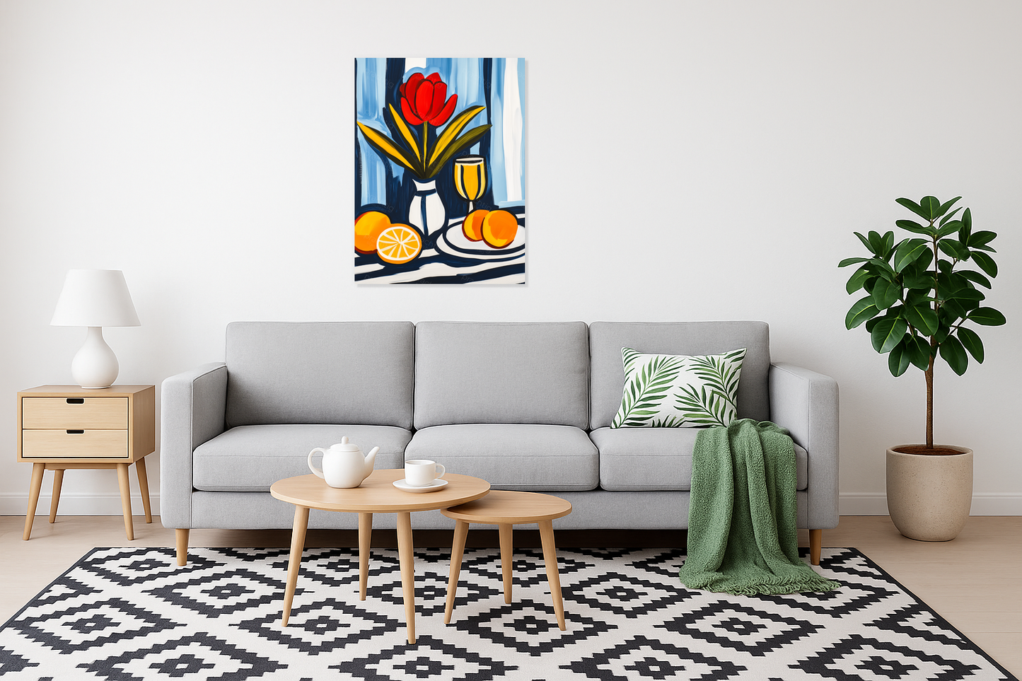 Bloemen en Fruit in Vrolijke Tinten