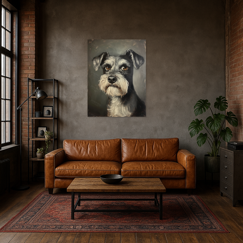 Expressief Schnauzer Portret