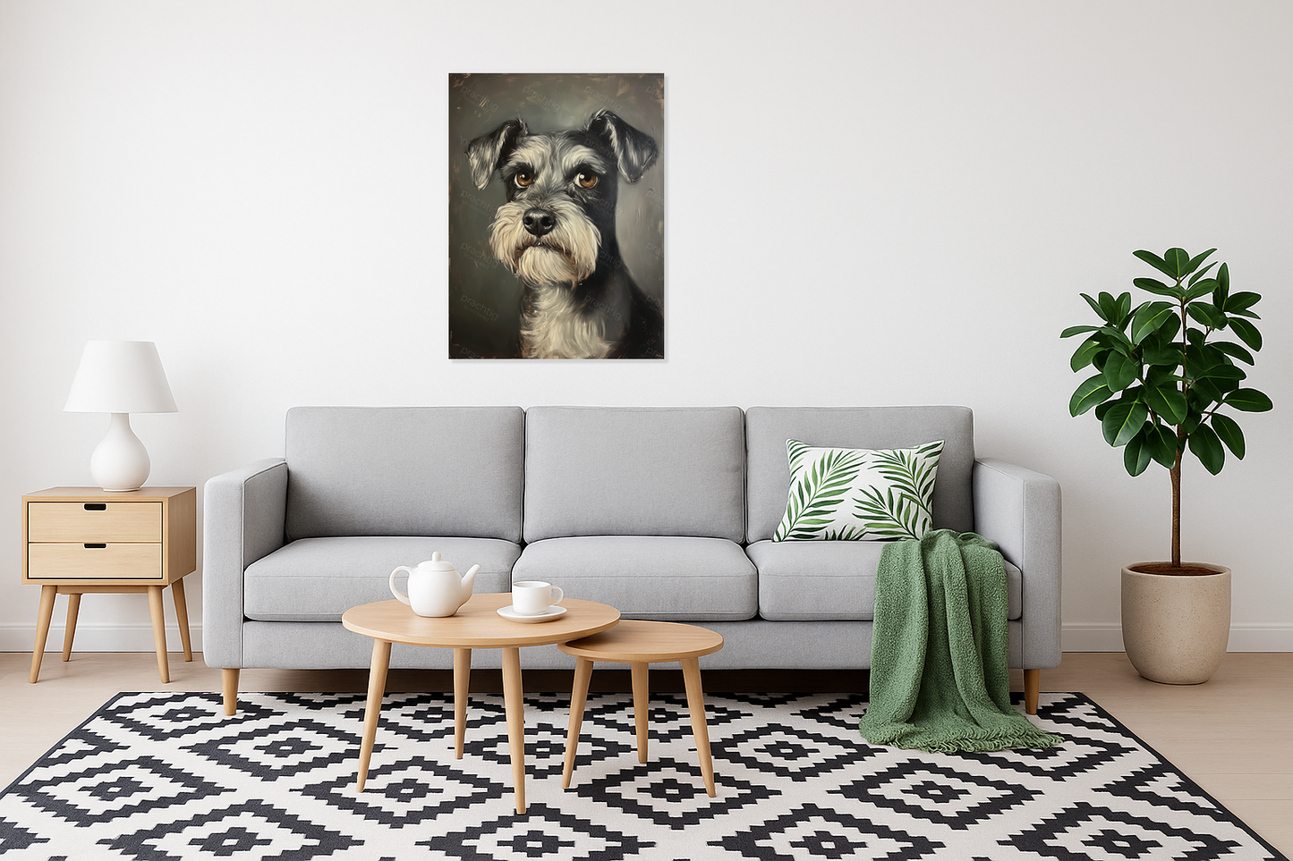 Expressief Schnauzer Portret