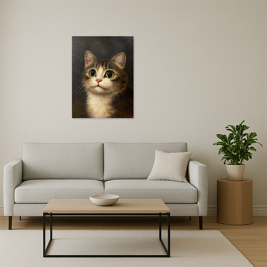 Betoverende Kat Met Grote Ogen
