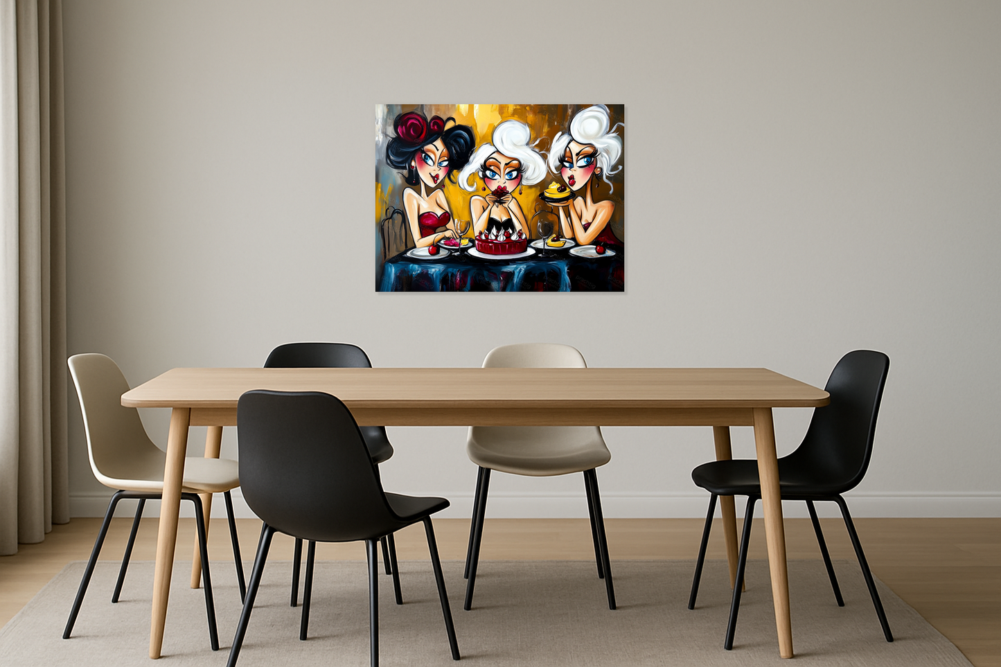 Drie Dames Aan Tafel