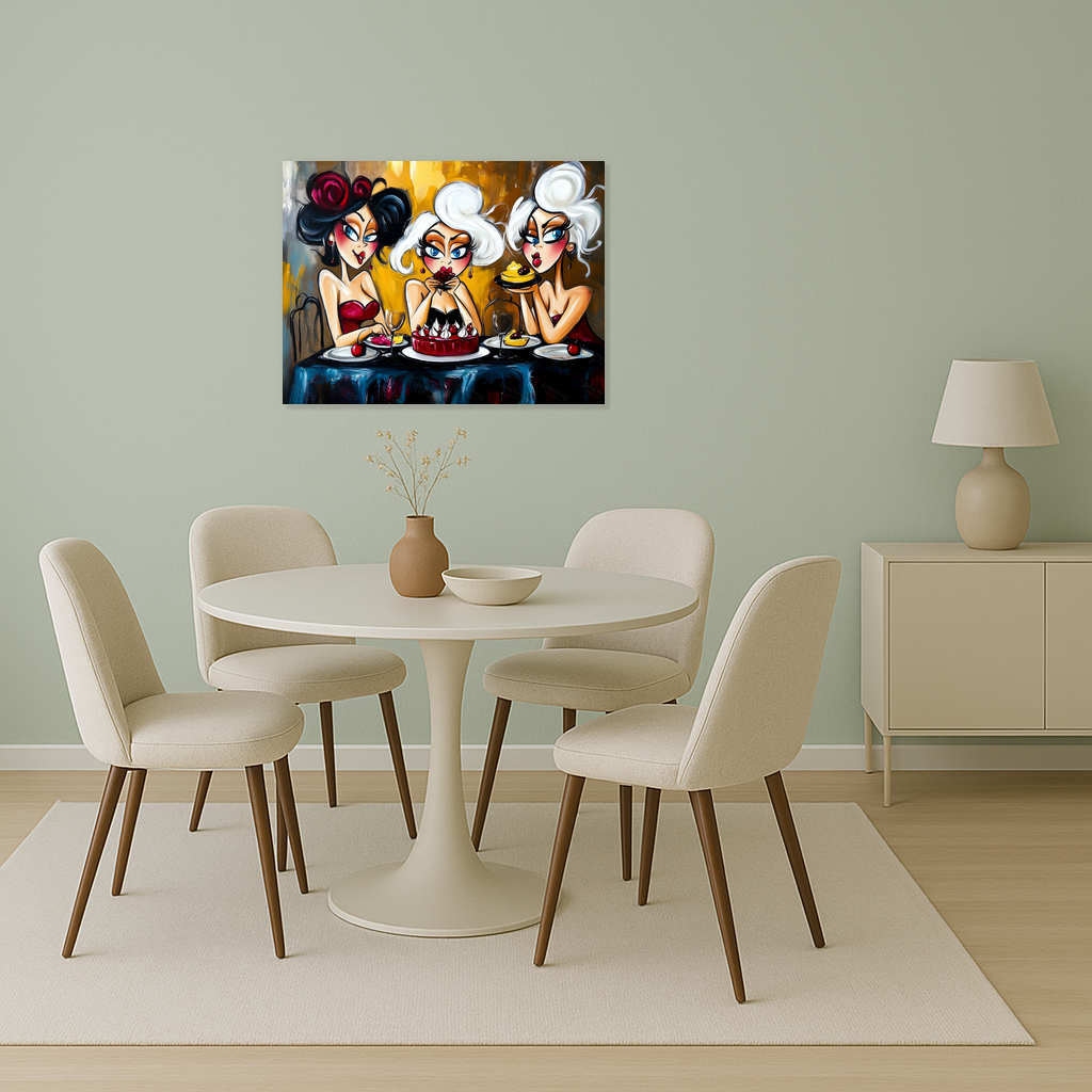 Drie Dames Aan Tafel