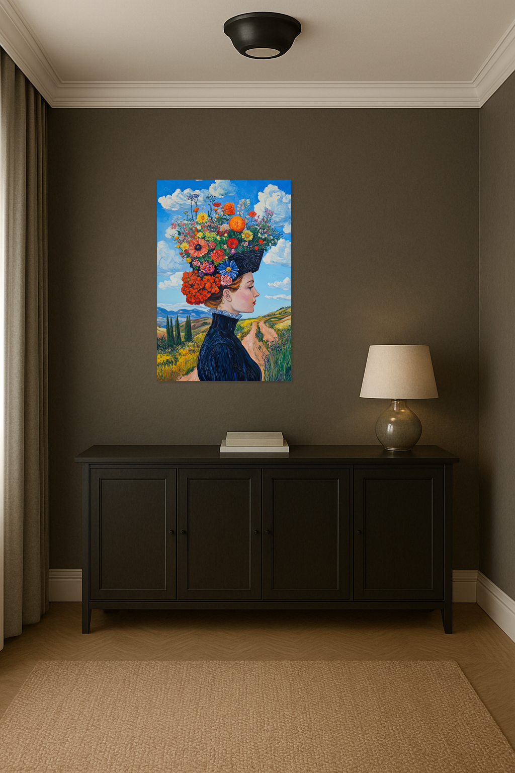 Bloemenhoed in Zomers Landschap