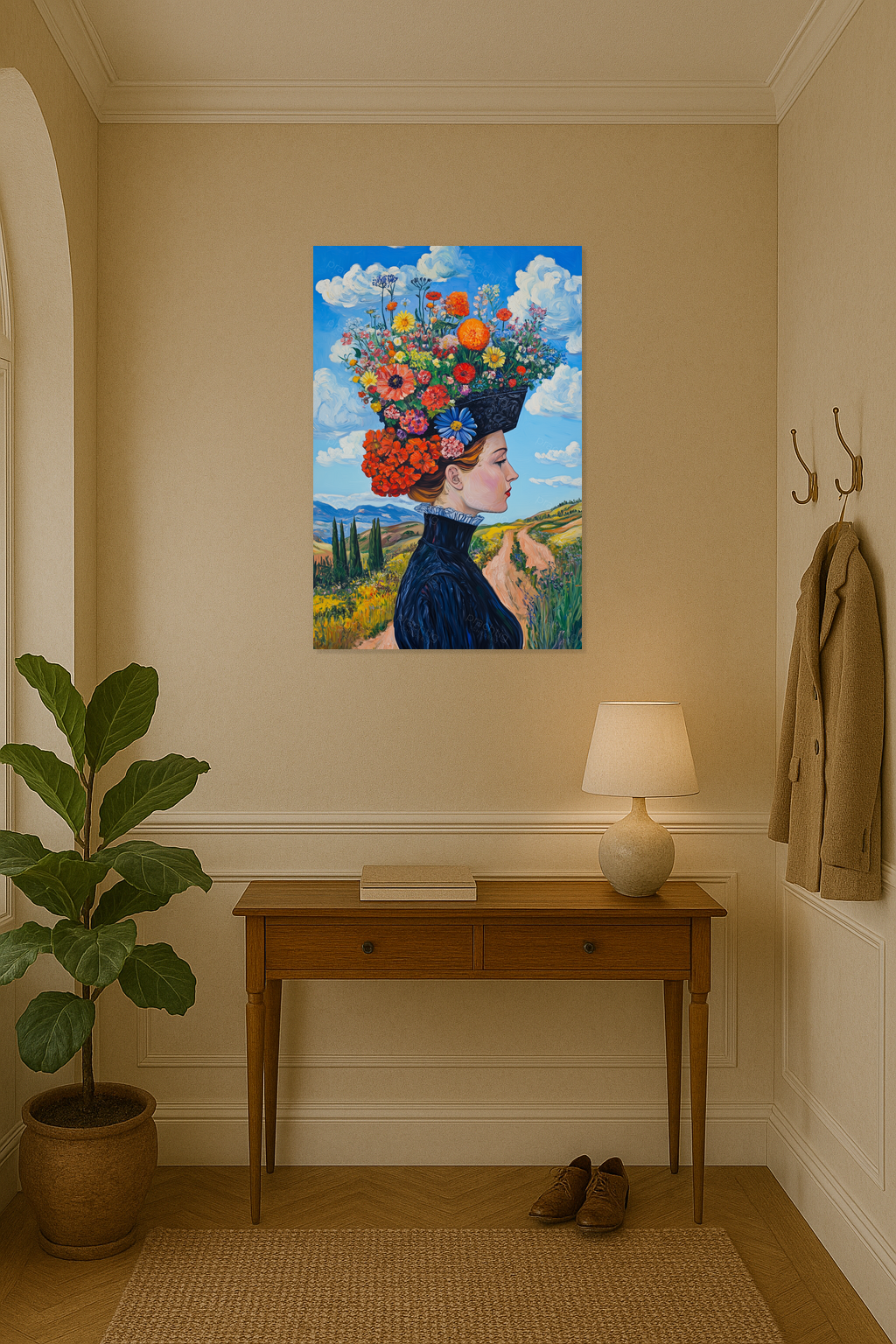 Bloemenhoed in Zomers Landschap
