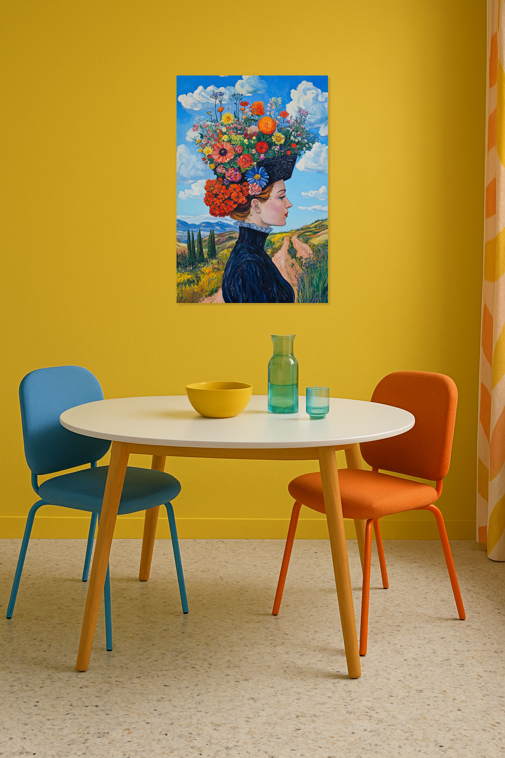 Bloemenhoed in Zomers Landschap