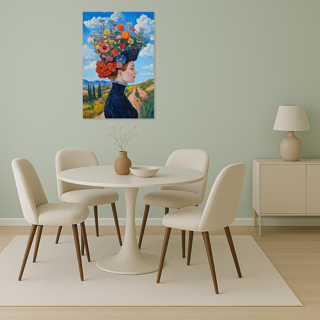 Bloemenhoed in Zomers Landschap