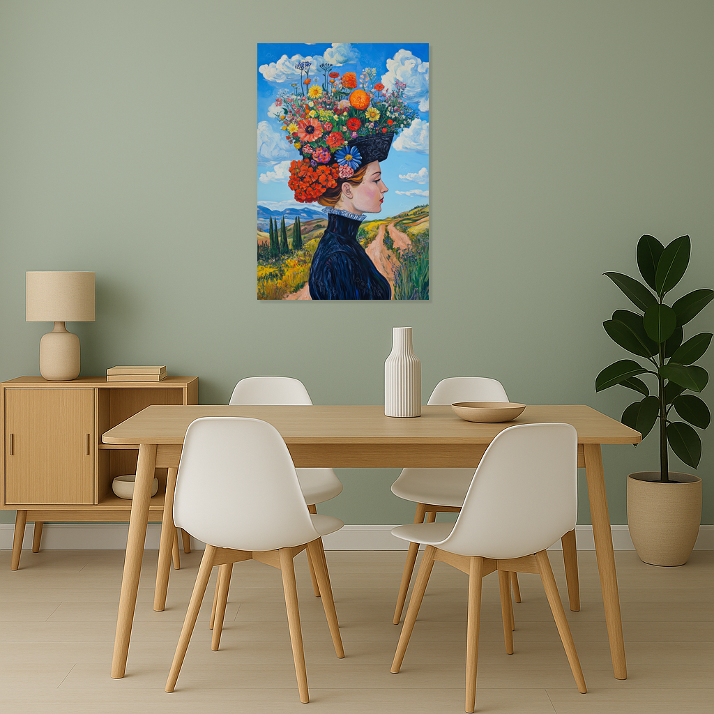 Bloemenhoed in Zomers Landschap