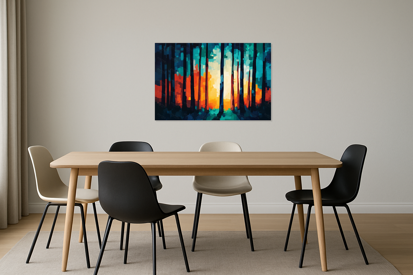 Avondgloren in het Bos