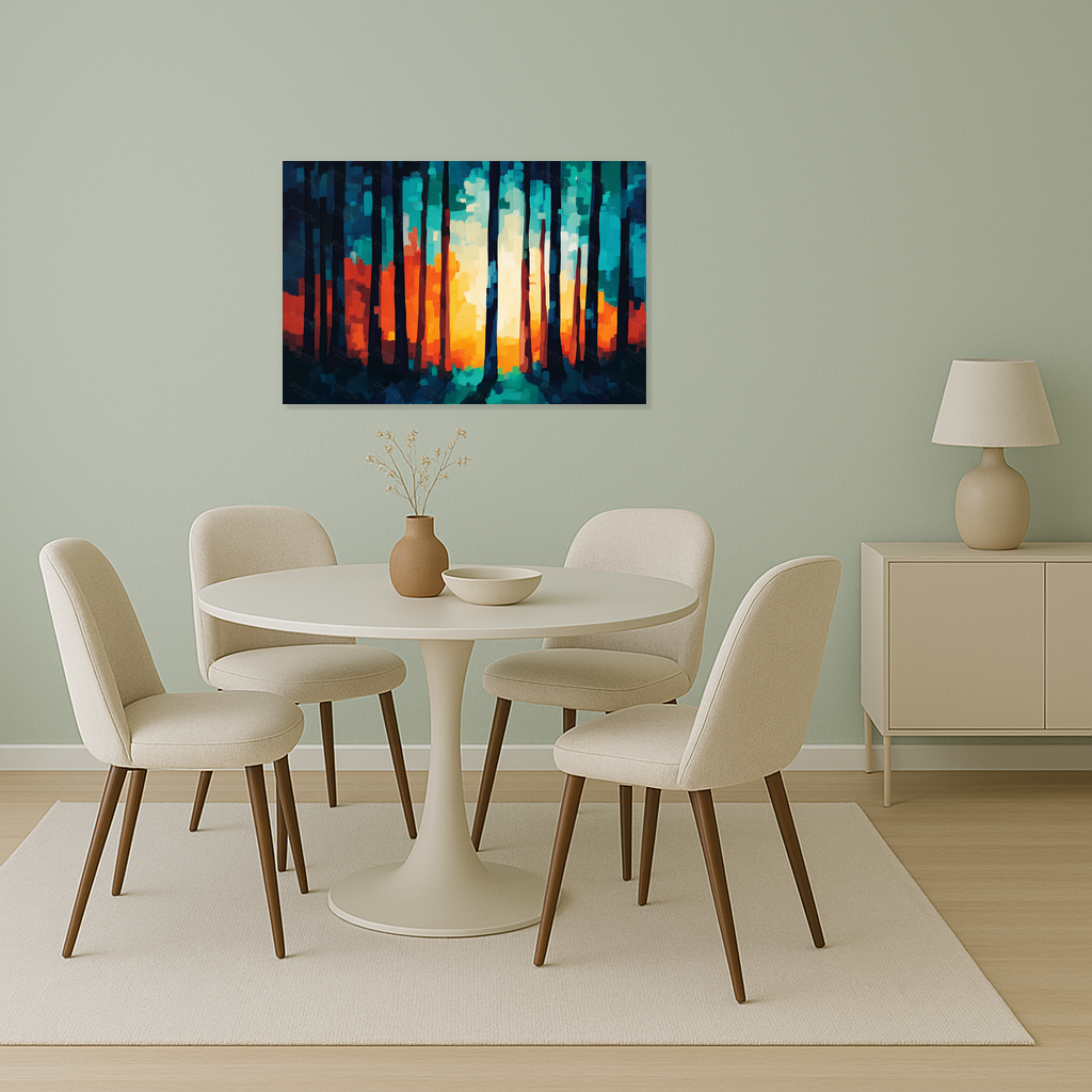 Avondgloren in het Bos