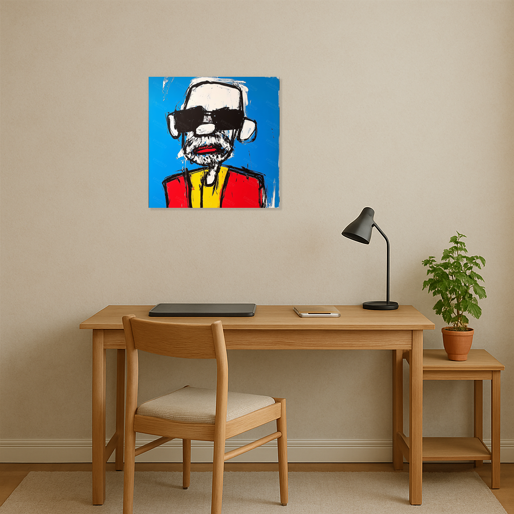 Expressieve Blik in Blauw