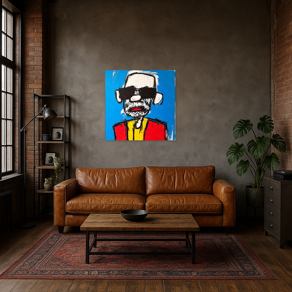 Expressieve Blik in Blauw