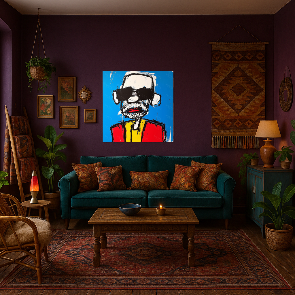 Expressieve Blik in Blauw