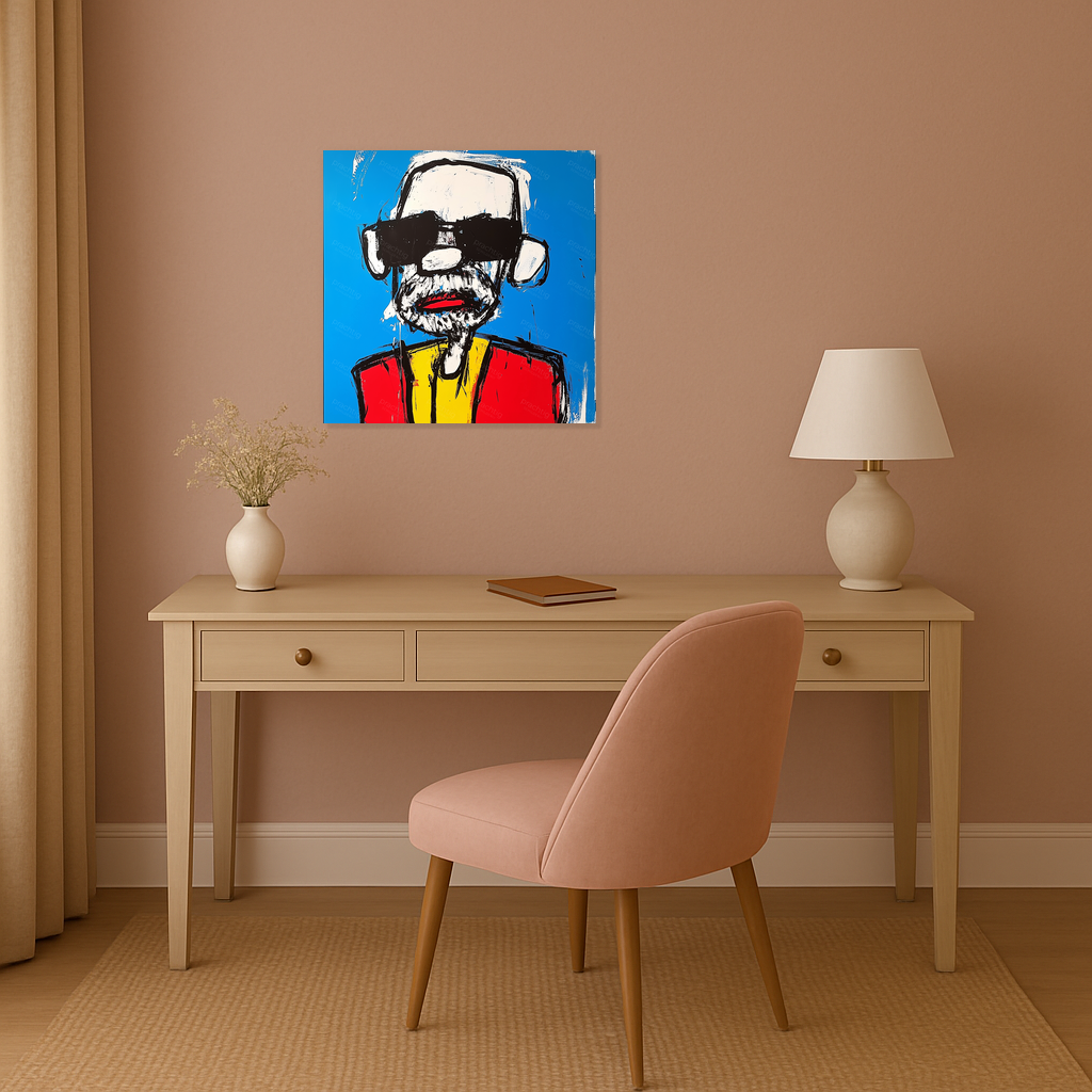 Expressieve Blik in Blauw