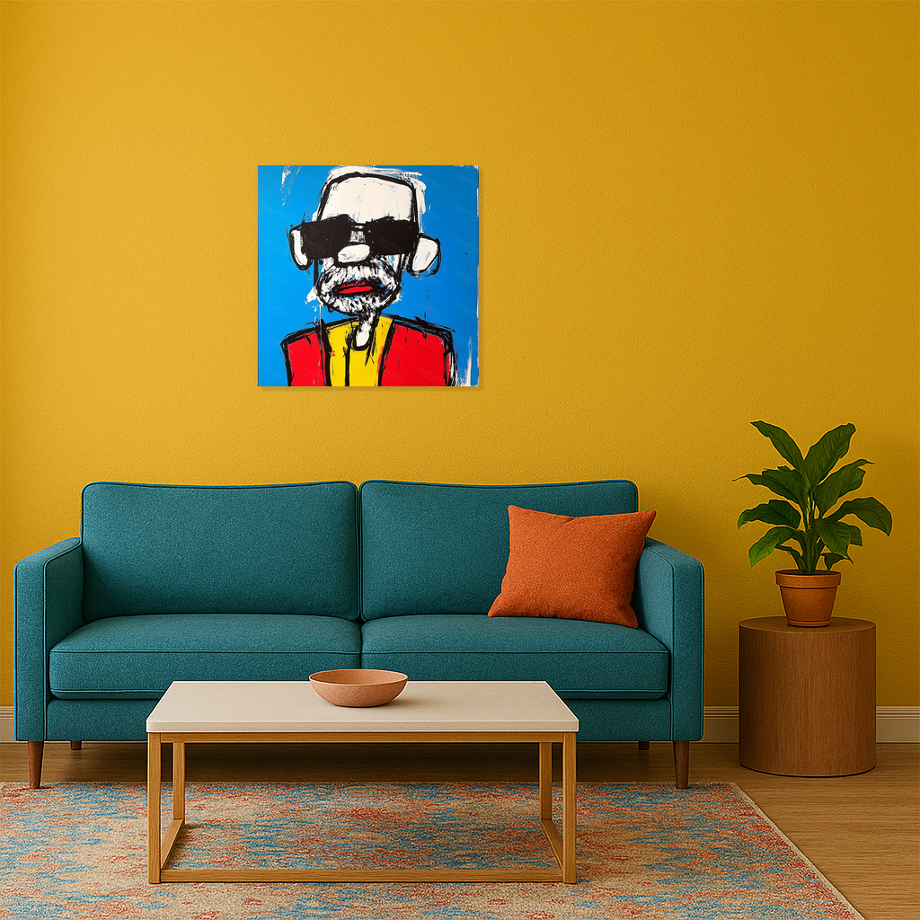 Expressieve Blik in Blauw
