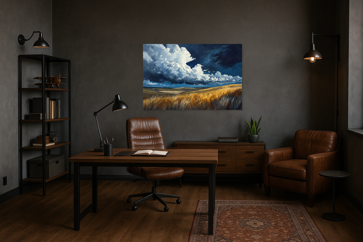 Dramatische Wolken boven het Veld