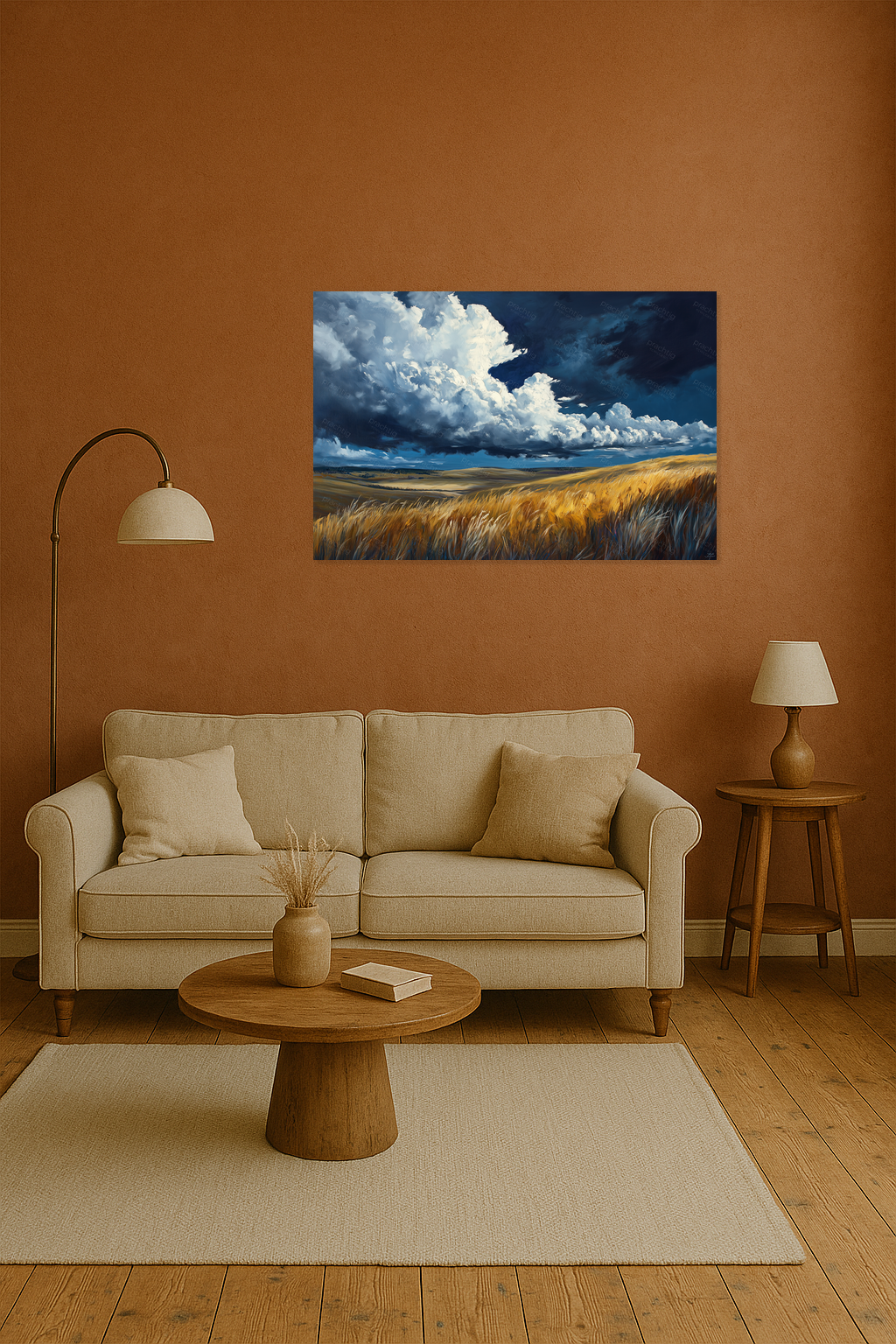 Dramatische Wolken boven het Veld